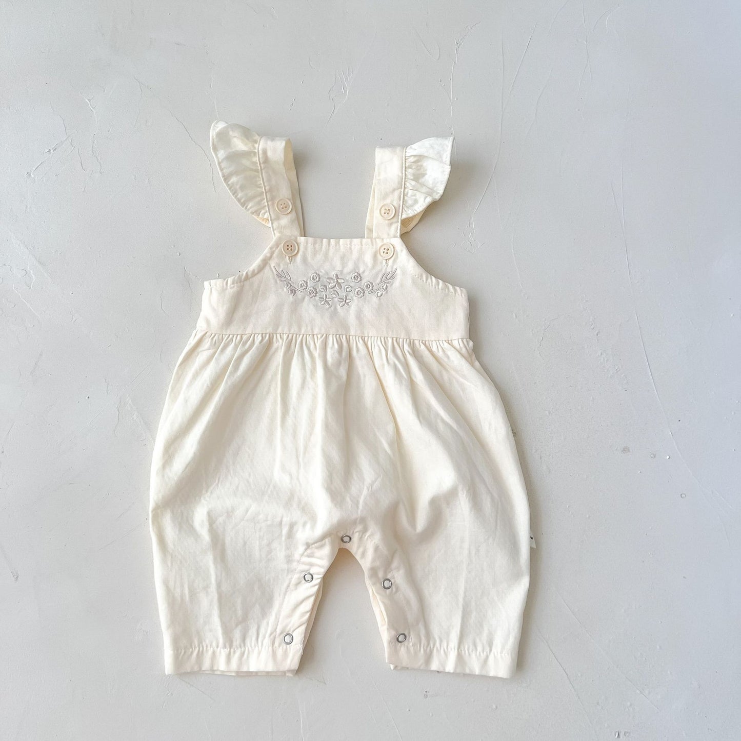 Baby Girl's Loose Adjustable Suspender Romper